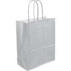 Draagtas zilver 18/8x22cm 50st Tpk270496